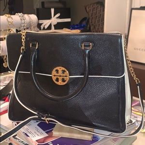 Tory Burch handbag black and white